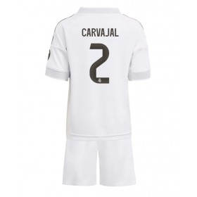 Real Madrid Daniel Carvajal #2 Hjemme skjorte til barn 2025-26 Kortermet (+ korte bukser)